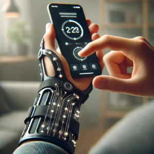 person working with smart carpal tunnel solution app